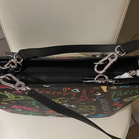 Karl Lagerfeld Black Multi Color Tote - Picture 8 of 16